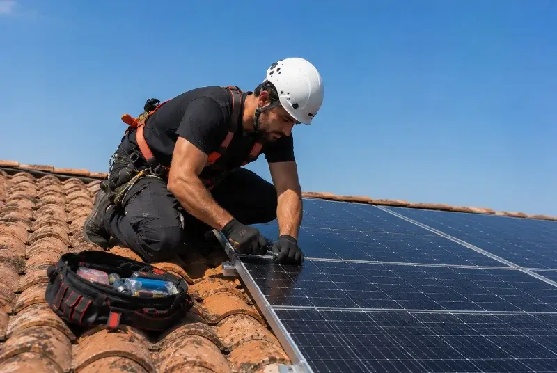 Maintenance et monitoring de panneaux solaires à Saint-Beauzile