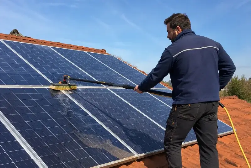 Nettoyage et entretien de panneaux solaires à Saint-Beauzile
